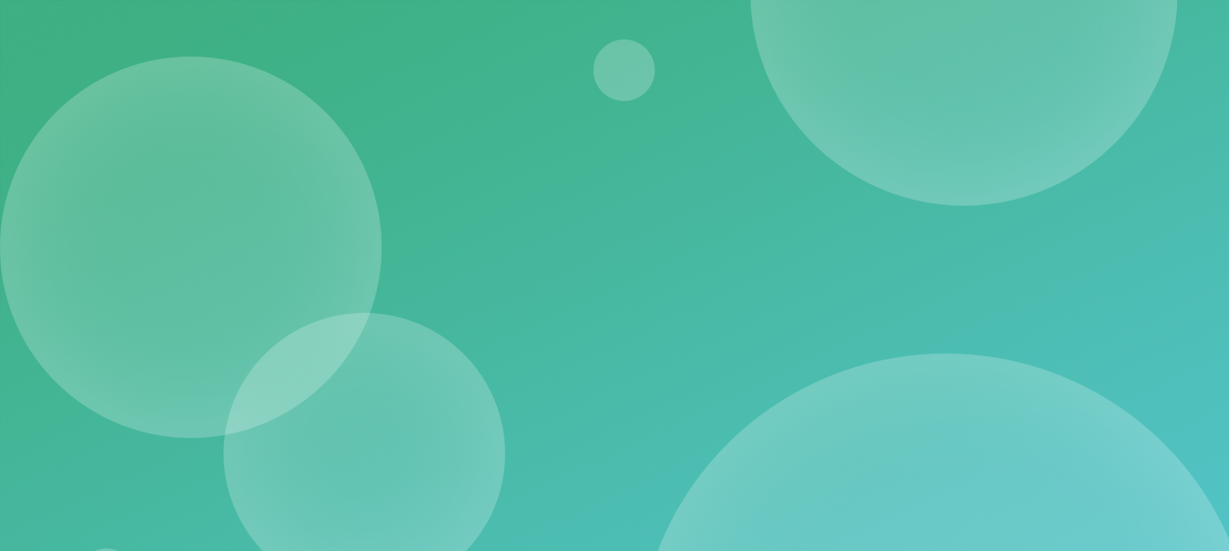A green and blue background with circles on it.