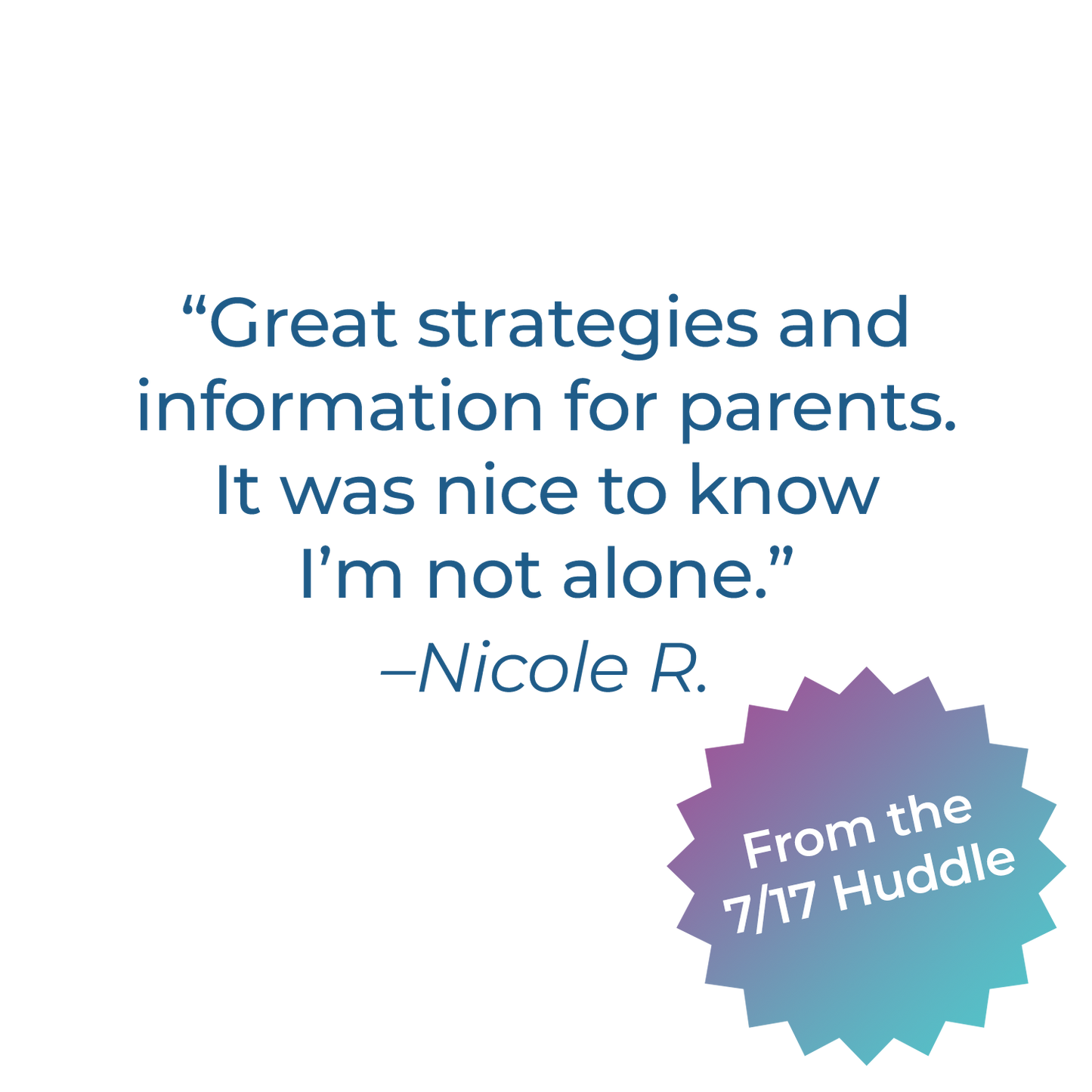 Parent Huddle Series for Parents of Teens with BFRBs in High School & College