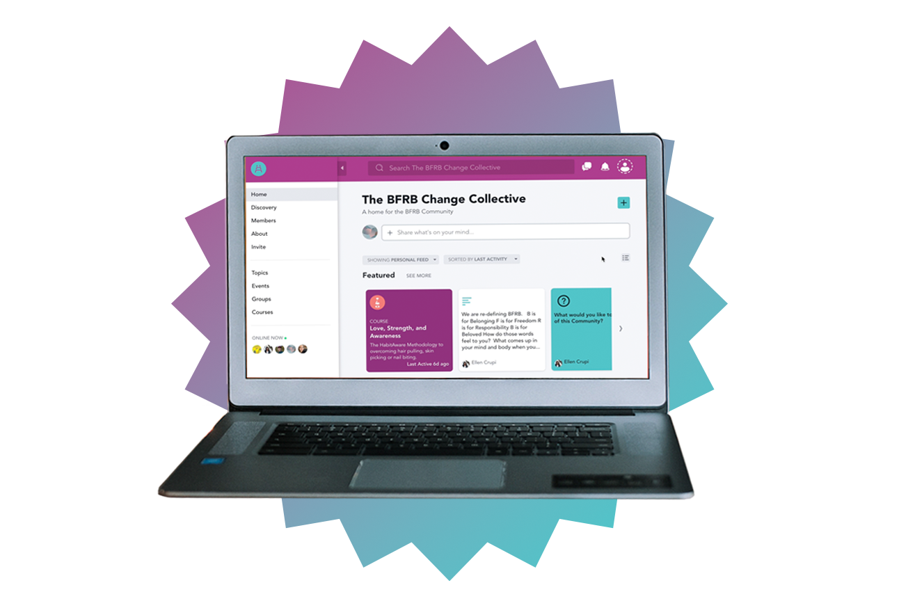 An image of a laptop with a blue screen and a purple background.