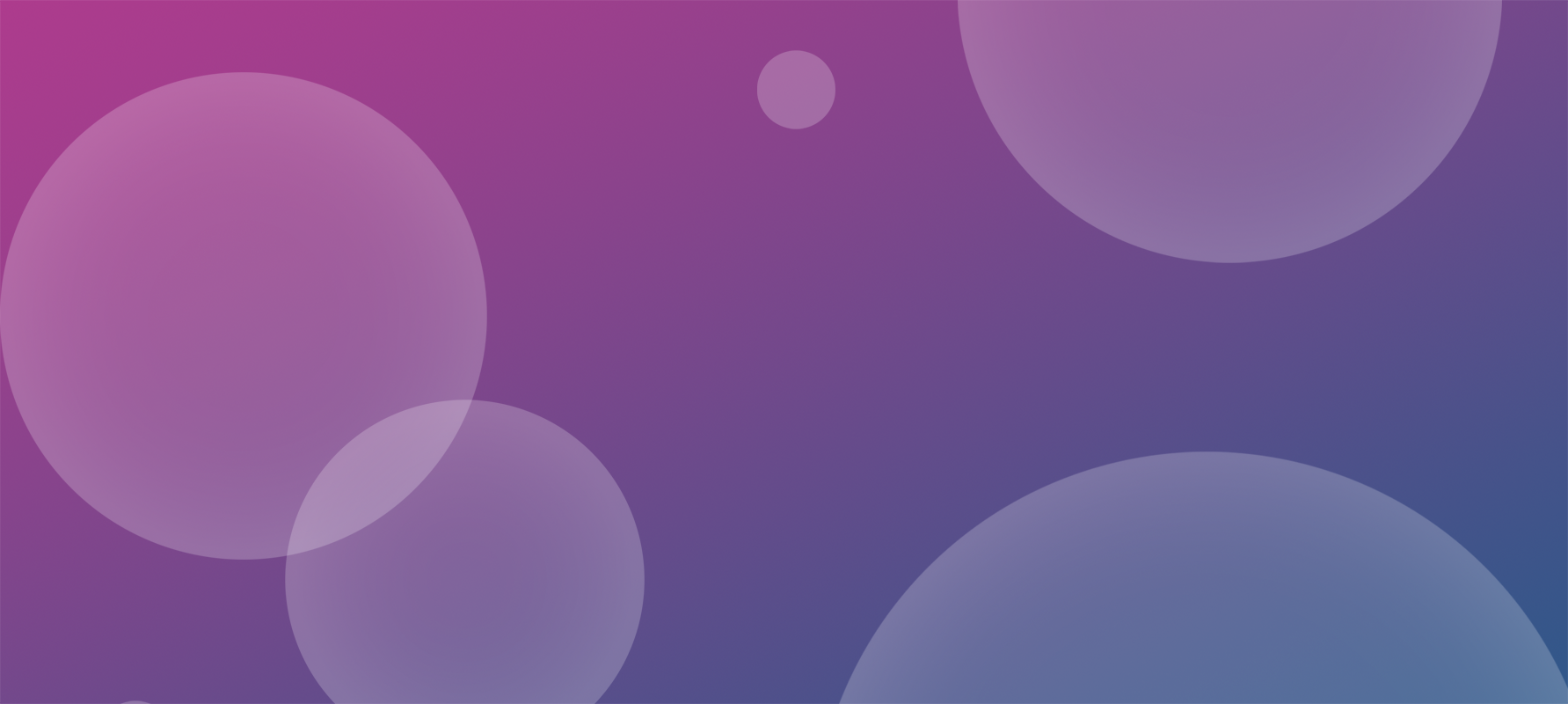 A purple and blue background with circles on it.
